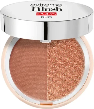 Компактные двойные румяна Pupa Extreme Blush Duo 120 - Radiant Caramel Glow Spice 4 г