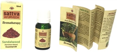 Ефірна олія Sattva Ayurveda cандалове 10 мл (5903794180956)