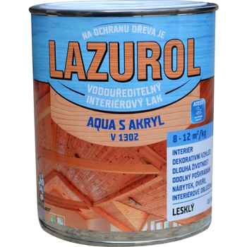 Акриловый лак для дерева LAZUROL AQUA S AKRYL V1302, 0,6 л, глянцевый