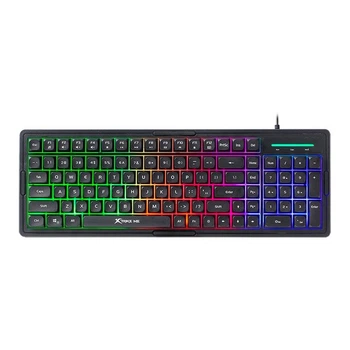 Клавиатура XTRIKE ME KB-309 BK, wired keyboard, 100 Keys, RGB, EN Layout, USB, 1.5m, black