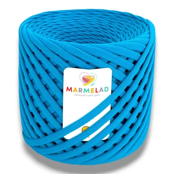 Трикотажная пряжа Мармелад 7-9 мм 100 м Ocean Teal Бирюзовый океан