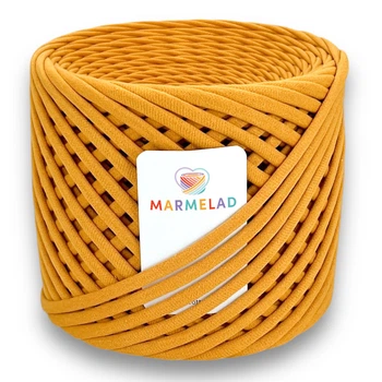 Трикотажная пряжа Мармелад 7-9 мм 100 м Orange Апельсин