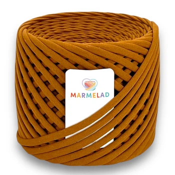Трикотажная пряжа Мармелад 50 м 3-5 мм Terracotta Терракот