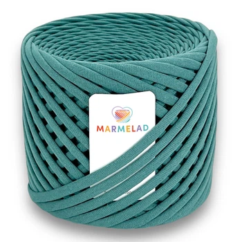 Трикотажная пряжа Мармелад 7-9 мм 50 м (полмоточка) Eucalyptus Эвкалипт