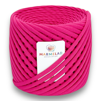 Трикотажная пряжа Мармелад 7-9 мм 50 м (полмоточка) Hot Pink Светлая фуксия