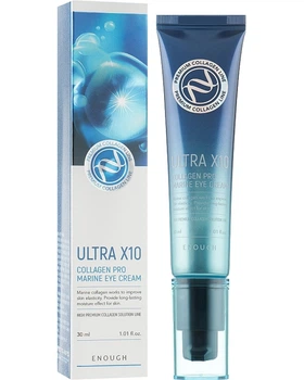 Крем Антивозрастной для век с коллагеном Enough Premium Ultra X10 Collagen Pro Marine Eye 30 мл (8809438485654)