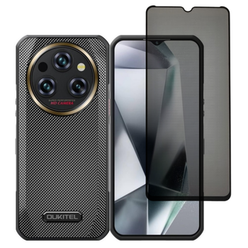 Защитное стекло Fiji Privacy для Oukitel WP35 / WP35 Pro / WP35s антишпион Anti-peeping полная проклейка черный