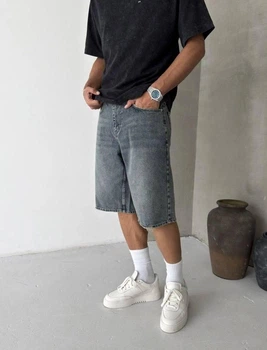 Мужские джинсовые шорты Giesto Baggy 2XL серые вареные