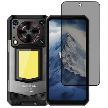 Защитное стекло Fiji Privacy для Oukitel WP56 антишпион Anti-peeping полная проклейка черный