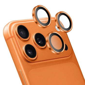 Защитное стекло на камеру Fiji Metal Lens для Apple iPhone 17 Pro для линз с металлической рамкой Orange