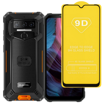 Защитное стекло TDG 9D для Oukitel WP23 / WP23 Pro / WP23 Plus / WP23s полная проклейка черный