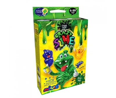 Набор Danko Toys Crazy Slime для создания слаймов с блестками зеленый (SLM-02-01U)