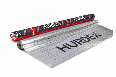 Пароизоляционная фольгированная мембрана HURDEX AL90 1,6 м (90 г/м²) 80 м²