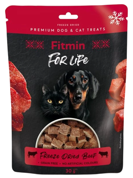 Ласощі для котів і собак Fitmin For Life Ліофілізована яловичина 10 шт (8595237032846)