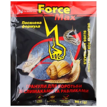 Средство инсектицидное от улиток, улиток "Force MAX", 80 г - 617452