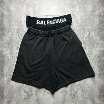 Мужские шорты с надписью balenciaga черные L