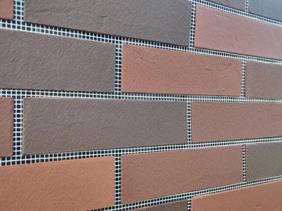 Декоративна цегла гнучка Клінкер на сітці МК-676869 FLEXIBLE BRICK