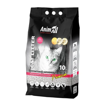 Наповнювач бентонітовий для котячого туалету AnimAll Premium 10 л - без аромату