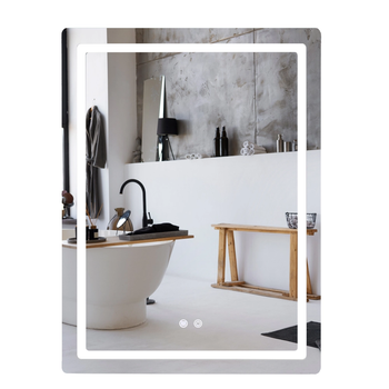 Зеркало Qtap Mideya (MI2) 600х800 с LED-подсветкой Touch, с антизапотеванием, диммером, регулятором яркости QT2078F6080