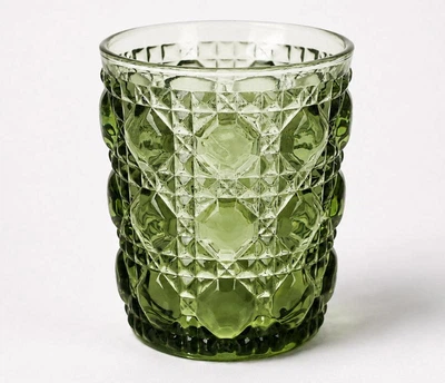 Цветные гранёные стаканы Spectrum Glass, оливковые — 6 шт. 300 мл