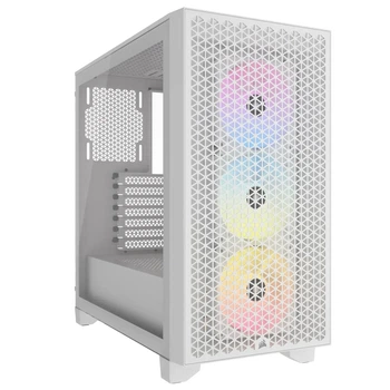 Корпус Corsair 3000D RGB Airflow / Mid-Tower / 3x120mm ARGB / Tempered Glass / White - Уценка