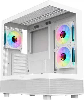 Корпус Itek SHOWBUI 42W / без БП / ATX / USB Type-C / GPU до 410мм / CPU до 181мм / Белый (101651251) - Уценка