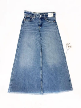 Джинси wide leg H&M 134 см блакитний артикул Л1376