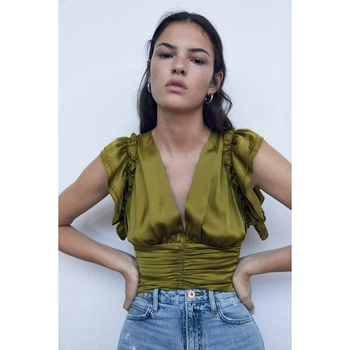 Топ Zara зелений GPEJY039 S