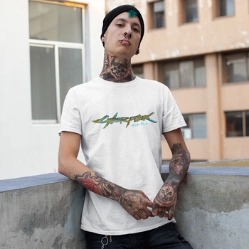 Футболка унісекс Cyberpunk 2077 (Logo wht) XL білий