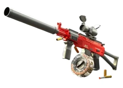 Іграшковий автоматичний автомат Калашникова AK74 на акумуляторі червоний