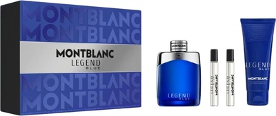 Zestaw dla mężczyzn Montblanc Legend Blue Woda perfumowana 100 ml + Żel pod prysznic 100 ml + Miniaturka Woda perfumowana 7.5 ml + Miniaturka Woda perfumowana 7.5 ml (3386460167000)