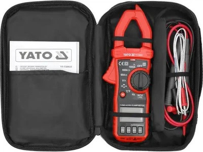 Мультиметр-клещи YATO TRUE RMS, 10 мА – 1000 А, измерение электрических параметров и температуры