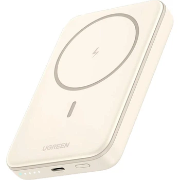 Повербанк UGREEN 10000 mAh 20W з магнітною бездротовою зарядкою MagSafe PB561 Biege