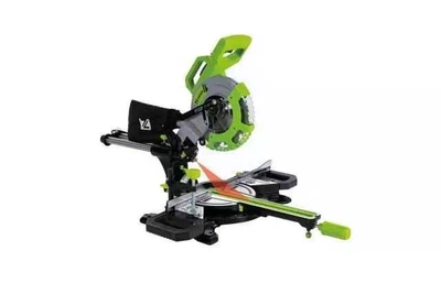 Торцювальна пила Zipper ZI-KGS210DS 1700 Вт, диск 210 мм, протяжка, лазер, 2 швидкості