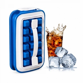Силиконовый лоток для льда с крышкой форма для замораживания воды Cool Home ICE Tray на 18 кубиков