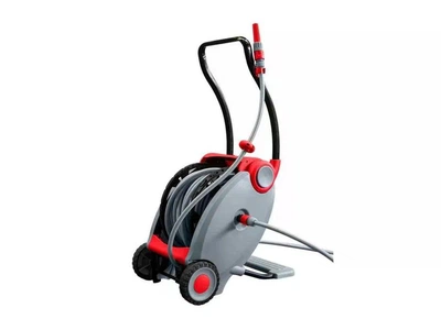 Котушка для шланга Holzmann WSR40PRO з шлангом 40 м + 2 м, на колесах, з форсункою, механізм змотування, пластик