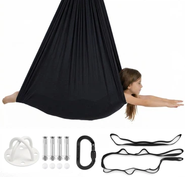 Сенсорний гамак для дітей Acro4f 3 м Чорний KH-3X1.5M-BLACK (5906506410990)