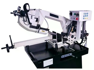 Стрічкова пила по металу MAST Metalltechnik M-BS320 400V, 2 швидкості (35/70 м/хв), поворотна голова 45°/60°/90°, гідроциліндр, 320 кг