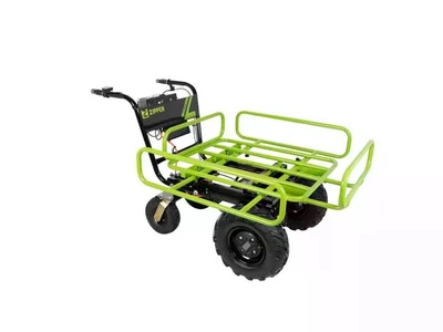 Акумуляторна тачка (міні думпер) ZIPPER ZI-EWB350, 300 кг, 5 год роботи, літій-іонний акумулятор, електричне гальмо, 4 колеса
