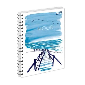 Блокнот YES A5 на спір. 80арк. Mood 152316 (клітинка) /152316/