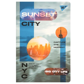 Зошит Yes Sunset city А4 60 аркушів з висічкою клітинка