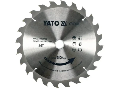 Диск пильный твердосплавный YATO по дереву 160 x 20 x 2.2 x 1.5 мм 60 зубьев YT-60581