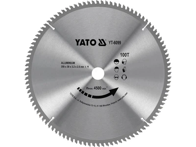 Диск пильный YATO по алюминию 350 x 30 x 3.2 x 2.5 мм 100 зубьев YT-6099