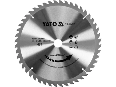 Диск пильный твердосплавный YATO по дереву 315 x 30 x 3.5 x 2.5 мм 48 зубьев YT-60792