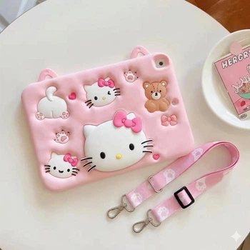 Чехол детский Silikon Power с ремешком Apple iPad Air 11 (2025) Hello Kitty