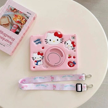Чехол детский Silikon Power с подставкой и ремешком Apple iPad 7 (2019) 10.2 дюймов, Hello Kitty pink