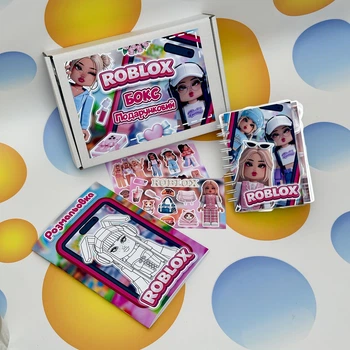 Подарунковий набір «ROBLOX» Роблокс блокнот А6 + наклейки + розмальовка