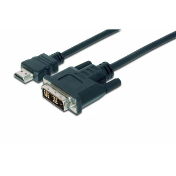Кабель мультимедийный HDMI M to DVI M 2.0m 18+1pin Assmann