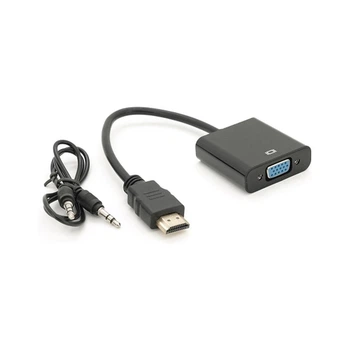 Переходник HDMI M to VGA F + Audio 0.1m 4K/2K black Voltronic