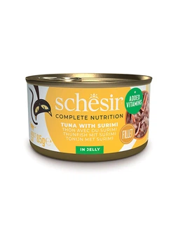 Влажный корм Schesir Tuna with Surimi для кошек, тунец с сурими в желе, 85 г